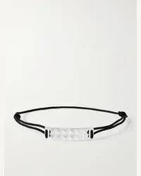 Le Gramme Bracciale in argento sterling riciclato e cordoncino 5g Nero