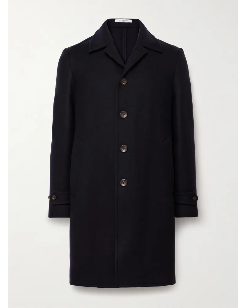 Boglioli Cappotto in twill di misto lana vergine Nero