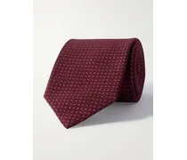 Cravatta in misto seta jacquard metallizzato, 8 cm