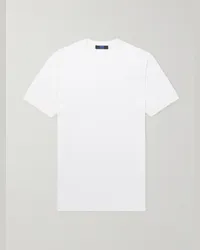 Kiton T-shirt in jersey di cotone Bianco