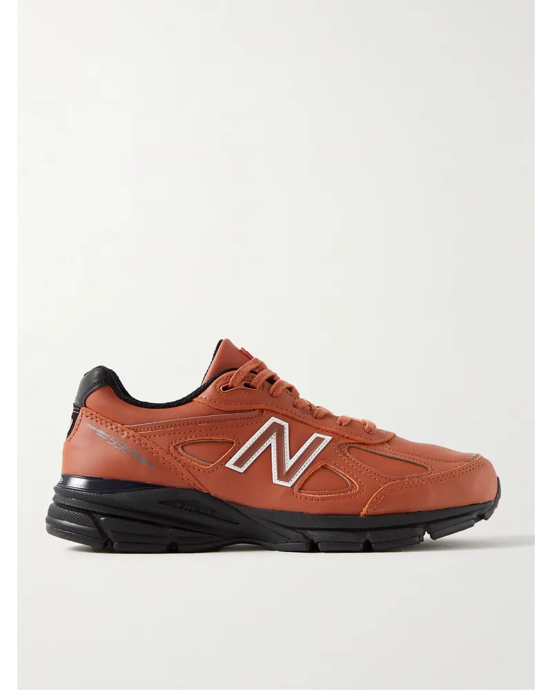 New Balance Sneakers in pelle con finiture in gomma 990v4 Arancione