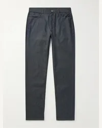 Givenchy Jeans a gamba dritta in misto cotone e seta Blu