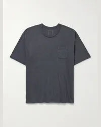 Visvim T-shirt in jersey di misto cotone tinta in capo Jumbo Grigio