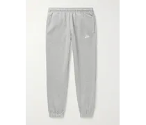 Nike Sportswear Club Tapered Cotton-Blend Jersey Sweatpants Grigio