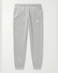 Nike Sportswear Club Tapered Cotton-Blend Jersey Sweatpants Grigio