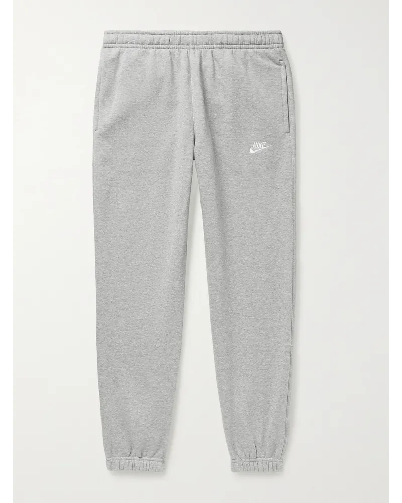 Nike Sportswear Club Tapered Cotton-Blend Jersey Sweatpants Grigio