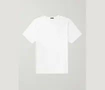 T-shirt slim-fit in jersey di cotone Lotus