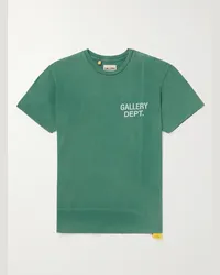 GALLERY DEPT. T-shirt in jersey di cotone con logo Vintage Verde