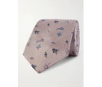 Cravatta in faille di seta ricamato, 8,5 cm