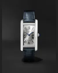 Cartier Orologio automatico 41,6 mm in acciaio inossidabile con cinturino in alligatore Tank Américaine, N. rif. WSTA0044 Argento