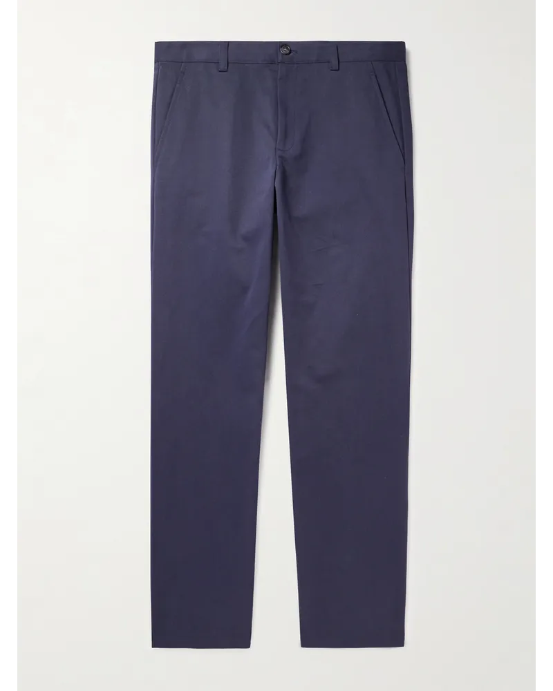A.P.C. Pantaloni chino a gamba dritta in twill di cotone Blu
