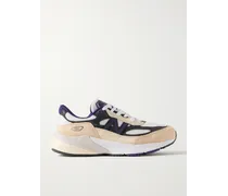 New Balance Sneakers in camoscio e mesh con finiture in pelle 990v6 Bianco