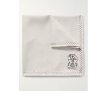 Fazzoletto da taschino in seta con logo