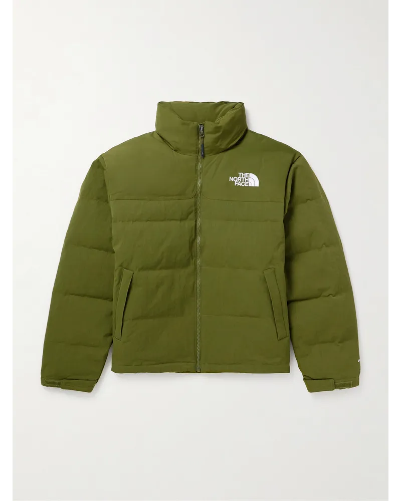 The North Face Piumino riciclato in ripstop trapuntato con logo ricamato 1992 Nuptse Verde