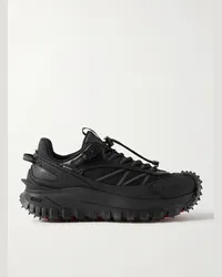 Moncler Sneakers in ripstop e tela con finiture in pelle Trailgrip GTX Nero