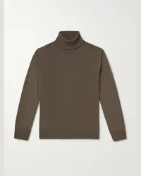 Canali Pullover a collo alto in lana merino Marrone