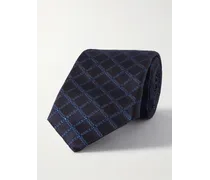 Cravatta in twill di seta con logo jacquard, 7 cm