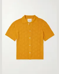 A Kind Of Guise Camicia in misto lino e lyocell TENCEL™ punto a giorno Kadri Giallo