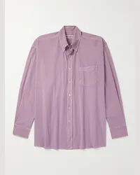 Our Legacy Camicia in voile di cotone con collo button-down Borrowed Viola