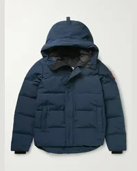 Canada Goose Piumino in shell con cappuccio e logo applicato Macmillan Blu