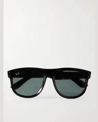 Ray Ban Occhiali da sole in acetato con montatura D-frame Boyfriend Reverse Nero