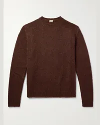 Massimo Alba Pullover in misto mohair e seta Alder Marrone