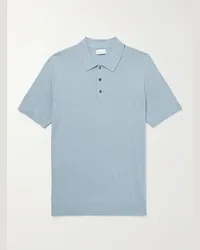 Club Monaco Polo in misto seta e cashmere Luxe Blu