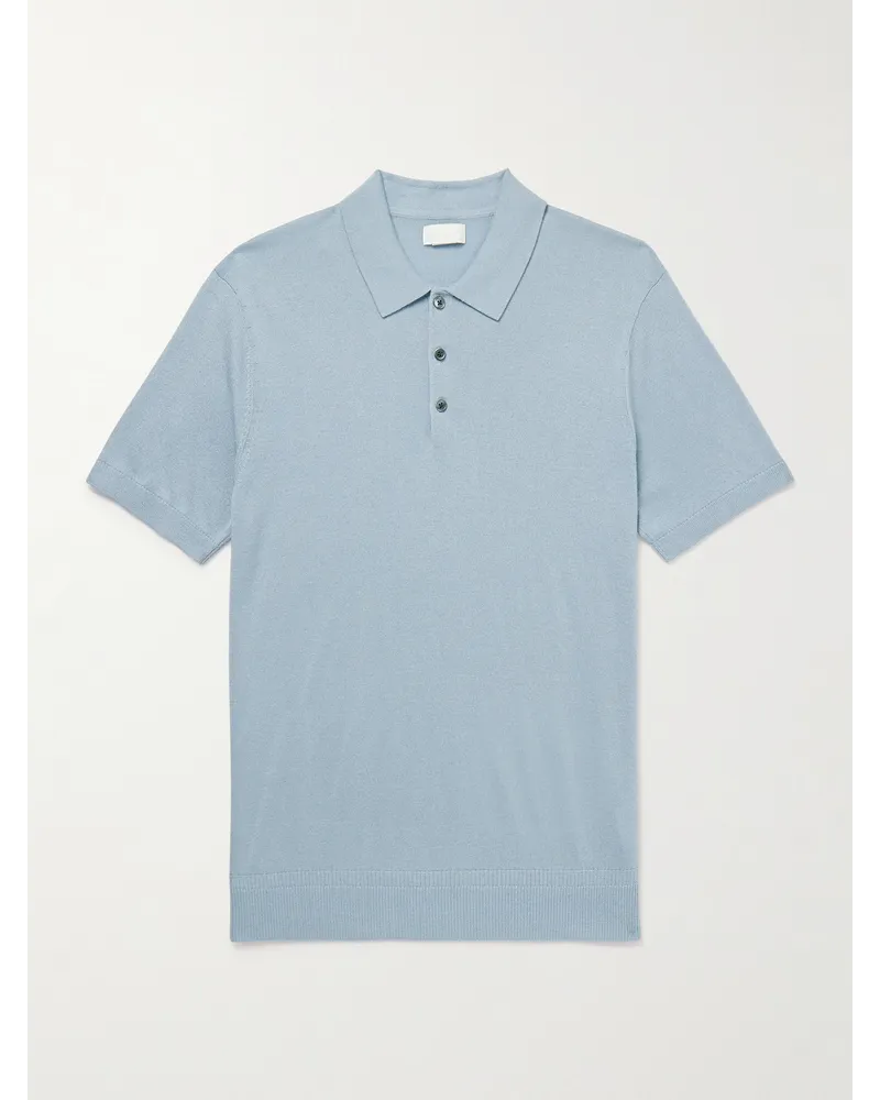 Club Monaco Polo in misto seta e cashmere Luxe Blu