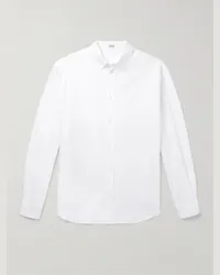 Loewe Camicia in cotone Oxford con collo button-down Bianco