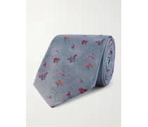 Cravatta in faille di seta ricamato, 8,5 cm