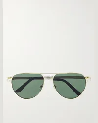 Cartier Occhiali da sole in metallo dorato stile aviator Oro