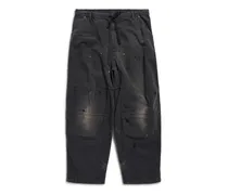 Pantaloni Double Knee Nero - Uomo Cotone