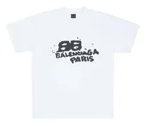 T-Shirt Hand-Drawn BB Icon Medium Fit Bianco - Uomo Cotone