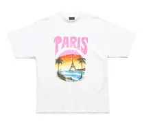 T-Shirt Paris Tropical Medium Fit Bianco - Uomo Cotone