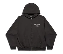 Hoodie Con Zip Erewhon® Los Angeles Medium Fit Nero - Unisex Cotone