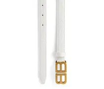 Cintura BB Hourglass Thin Con Lavorazione Coccodrillo Bianco - Donna Pelle Di Vitello
