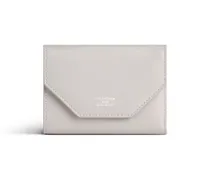 Portafoglio Compatto Envelope Con Portacarte Grigio E Argento - Donna - Vitello