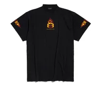 T-Shirt Burning Unity Oversize Nero - Unisex Cotone