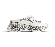 Sandali Slide Pool Crocs™ Graffiti Bianco - Donna Tpu