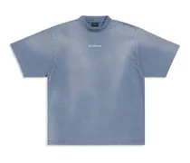 T-Shirt  Back Medium Fit Blu - Uomo Cotone