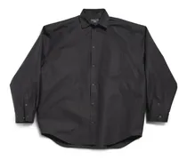Camicia Outerwear Large Fit Nero - Unisex Cotone