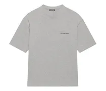 T-shirt Logo Medium Fit Grigio E Argento - Uomo Cotone