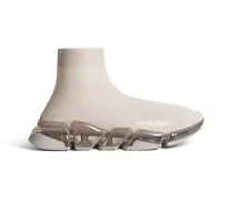 Sneaker Speed 2.0 Full Clear Sole In Maglia Riciclata Grigio E Argento - Uomo Poliestere, Elastan