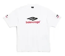T-Shirt 3B Sports Icon Medium Fit Bianco - Uomo Cotone