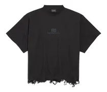 T-Shirt Cropped BB Classic  Oversize Nero - Unisex Cotone
