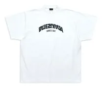 T-Shirt Back Flip Oversize Bianco - Unisex Cotone