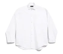 Camicia Outerwear Large Fit Bianco - Unisex Cotone