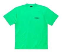 T-Shirt Political Campaign Large Fit Verde - Uomo Cotone