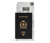 Portafoglio Passport Lungo 1 Biglietto Nero - Uomo - Pelle Di Vitello, Cellulosa, Poliuretano