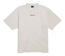 T-Shirt New  Back Medium Fit Bianco - Unisex Cotone